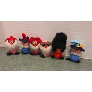 1970s Lot Of 6 Kellogg's Cereal Little People Wooden Figures